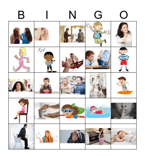 ACTIONS & COMMANDS Bingo Card