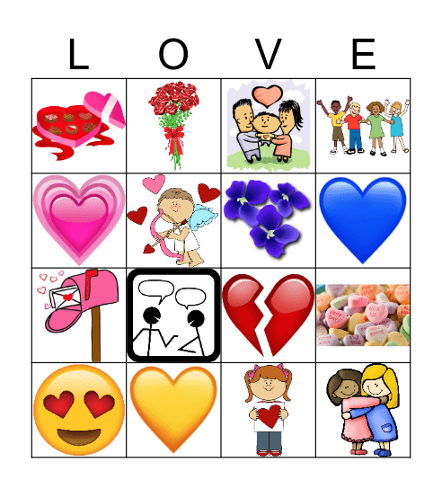 Valentine's Day Bingo Card