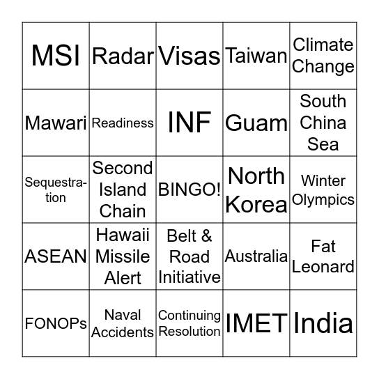 Testimony BINGO! Bingo Card