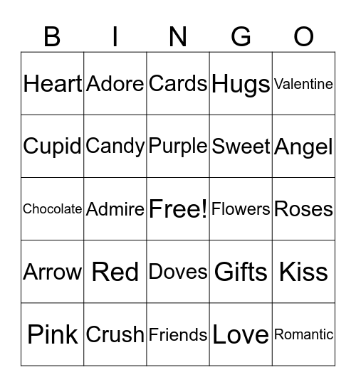 February Bingo! Bingo Card