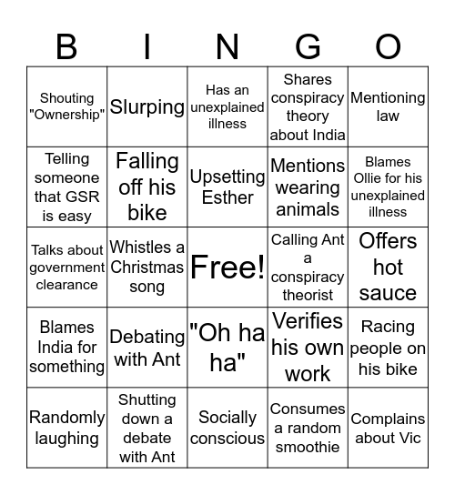 Och Bingo Card