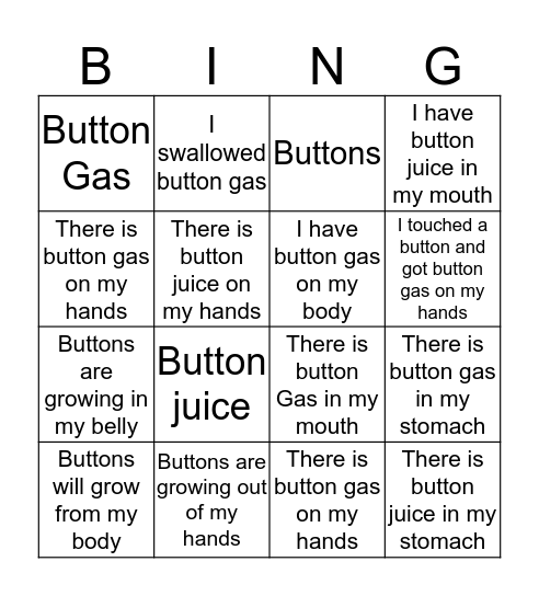 Button Bingo Card