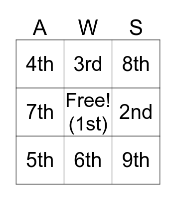 IAD21 Floor Bingo Card