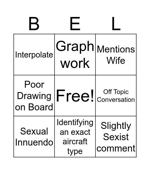 Bellaby Bingo Card