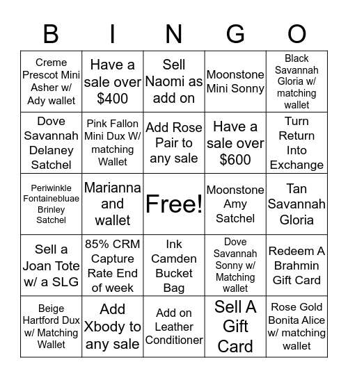 February Fun Craze Bingo Card