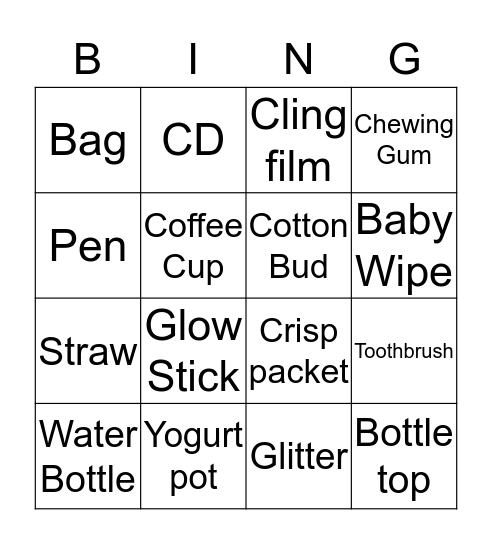 Plastic Bingo Card