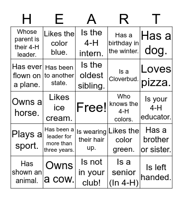 Find Someone Who.. Bingo Card