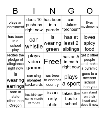 WyldLife Human Bingo         (Get a different person to sign in each square) Bingo Card
