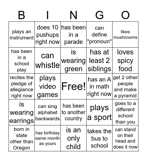 WyldLife Human Bingo         (Get a different person to sign in each square) Bingo Card