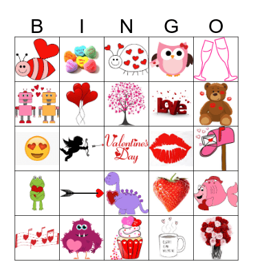 Valentine's Day Bingo Card