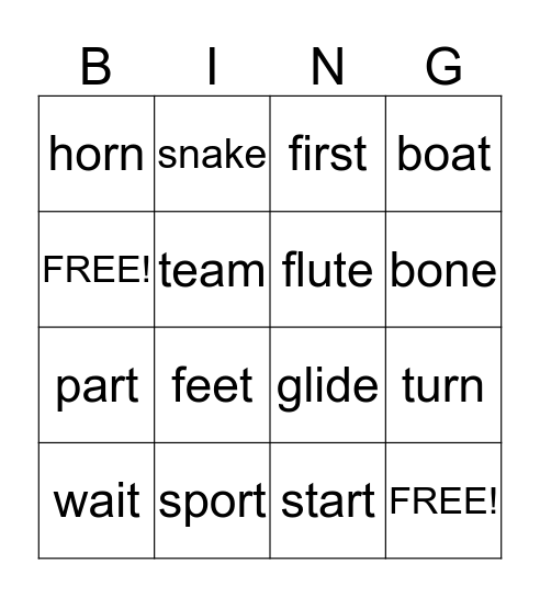 Reading Clues Bingo Card