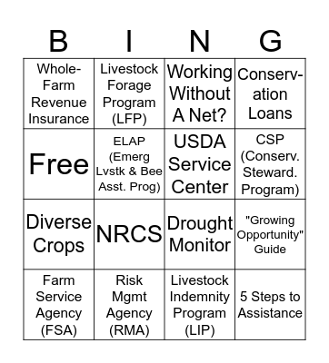 Risk Management Bingo Card