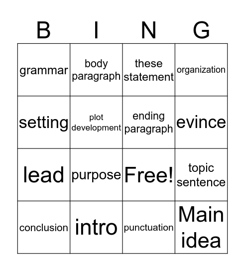 Bingo Card