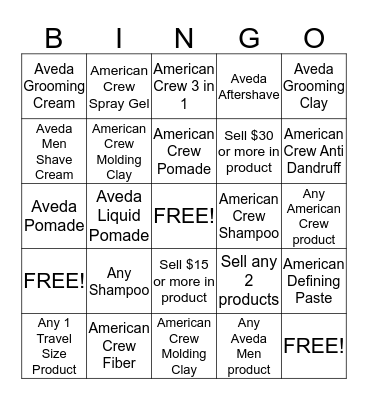 HAIR PEACE RETAIL BINGO! Bingo Card