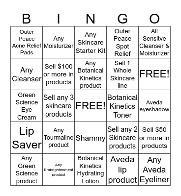 HAIR PEACE RETAIL BINGO! Bingo Card