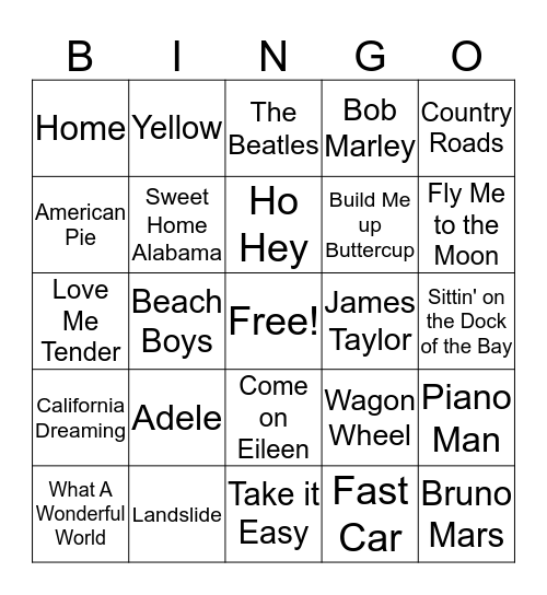 Mindfulness Bingo Card