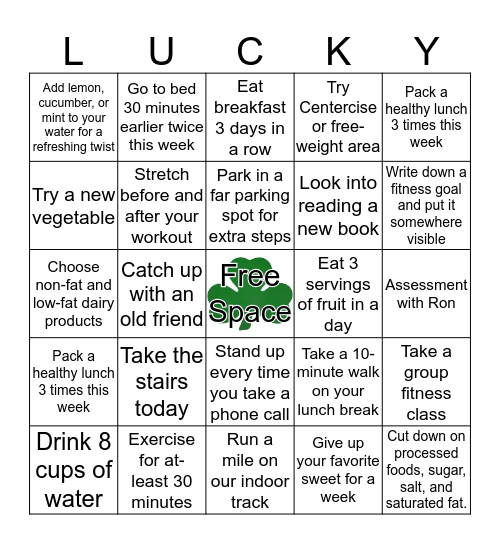 St. Patrick's Day  Bingo Card