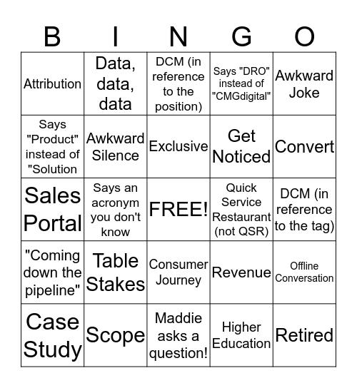 Local Solutions Live Bingo Card