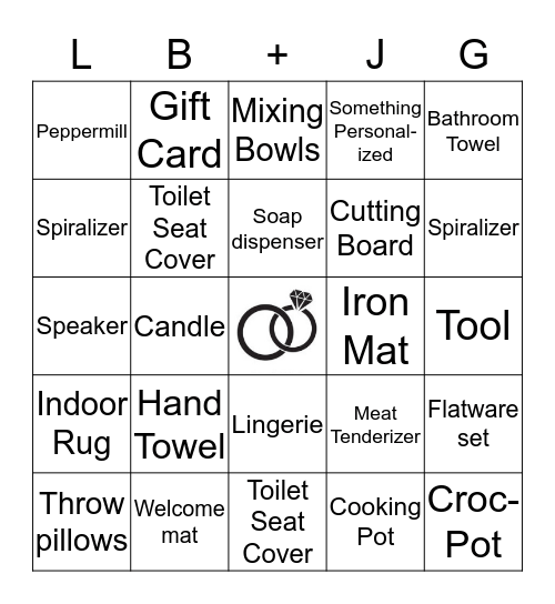 Lauren's Wedding Shower Bingo Card