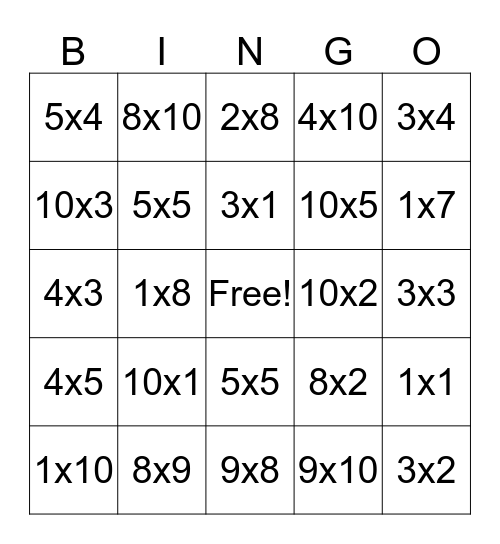 February 19th Bingo Card