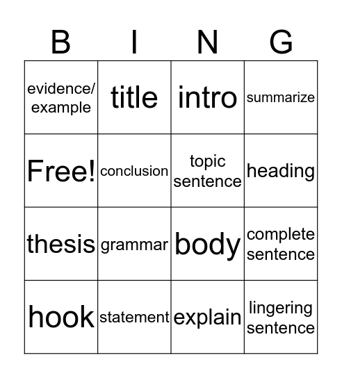 Bingo Card