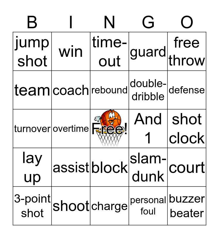 Basketball Bingo Card