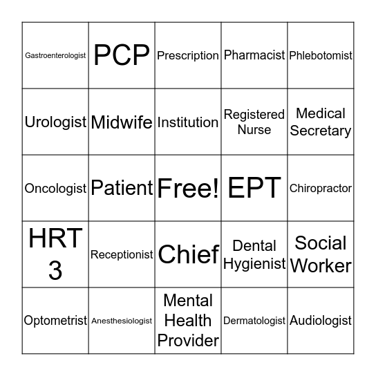 HIP Week Bingo Card