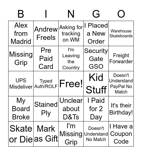 CSR BINGO 2018 Bingo Card