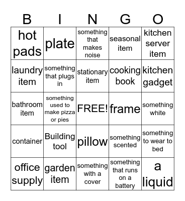 Phoebe's Bridal Shower Bingo Card