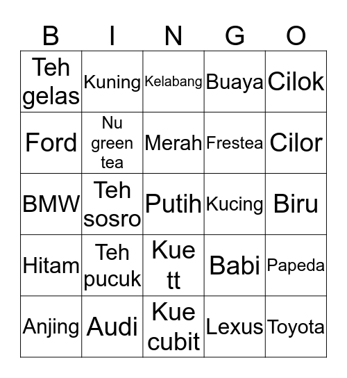 Goib Bingo Card