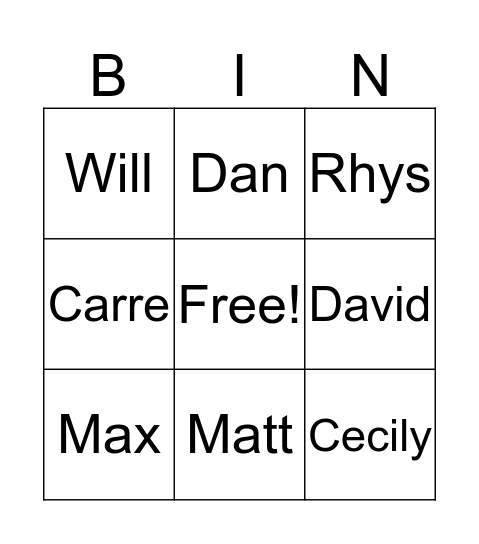 Fried Bingo Card