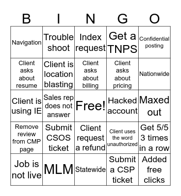 Chat Bingo Card
