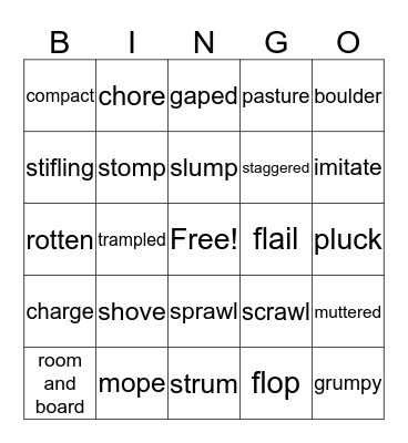 4th: Working Vacation Bingo Card