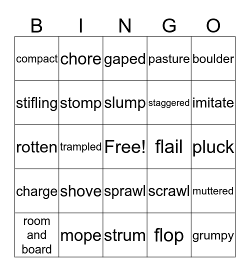 4th: Working Vacation Bingo Card