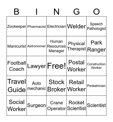 Career Bingo 2 Bingo Card