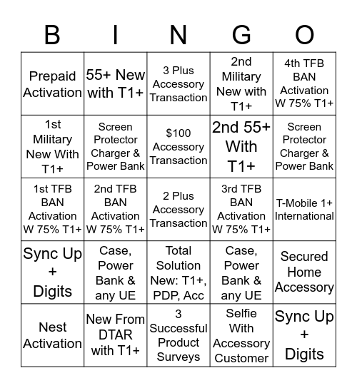 NTX Accessory Bingo. $50 APK All Day!  Bingo Card