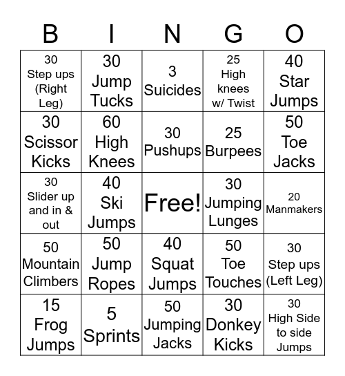 Valentines Bingo Card