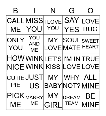 Valentine's Day! Bingo Card