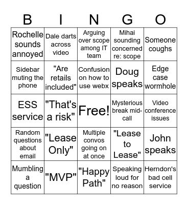 MNA Scoping Bingo Card