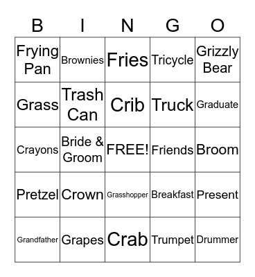 R-blends Bingo Card