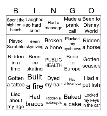 Never have i ever bingo rules