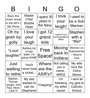 Laub BINGO Card