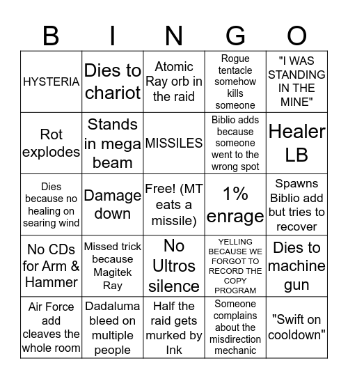 GUARDIAN SAVAGE FIESTA Bingo Card