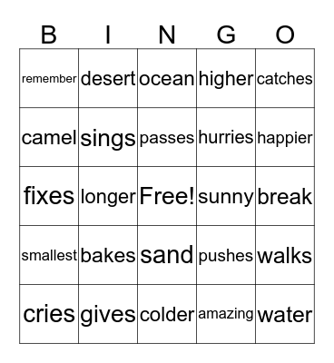 BINGO!!! Bingo Card