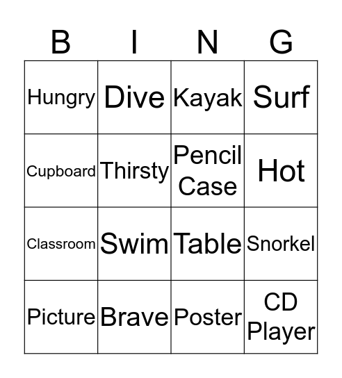 BINGO Card