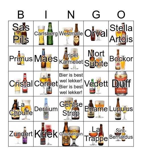 Bier is best wel lekker! Bingo Card