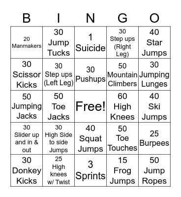 Valentine's Day Bingo Card