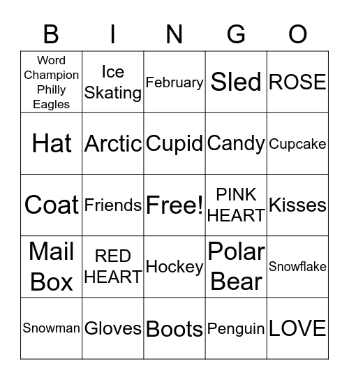 Mrs. Gerloff's Winter Bingo! Bingo Card