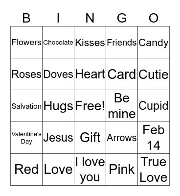 Valentine's Bingo Card