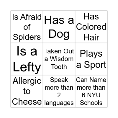 Let's Make Friends Bingo Card